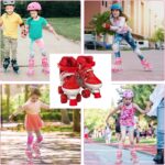 Role Reglabile Rosu Incepatori 4 roti cu Frana de siguranta copii