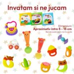 Set 14 Jucarii bebe Zornaitori pentru motricitate si Carti textile