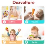 Set 14 Jucarii bebe Zornaitori pentru motricitate si Carti textile