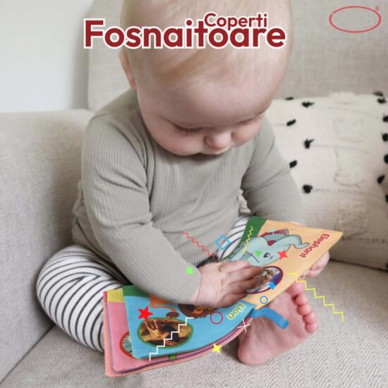 Set 14 Jucarii bebe Zornaitori pentru motricitate si Carti textile