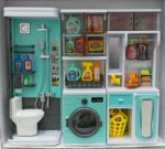 Set mobilier Baie electronica 3 Corpuri pentru papusi cu accesorii