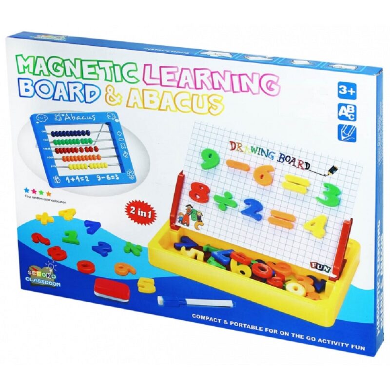 Tabla educativa Magnetica cu suport ABAC Litere si Cifre copii
