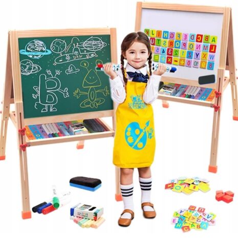 Tabla multifunctionala desen scris 150cm Tabla magnetica Sevalet