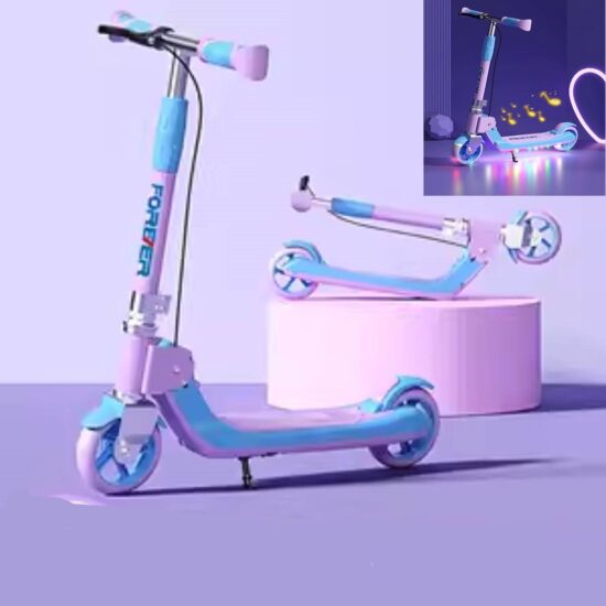 Trotineta Frana de mana Spate Scooter cu Lumini si Muzica pliabila