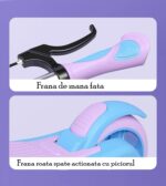Trotineta Frana de mana Spate Scooter cu Lumini si Muzica pliabila