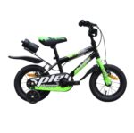 Bicicleta copii Verde cu Suport Sticla pentru apa Roti ajutatoare