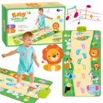 Covoras de joaca Muzical Lumea si sunetul animalelor 120x70 cm