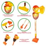 Jucarie copii Aspirator manual Vertical cu Lumini si sunete Ratusca