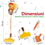 Jucarie copii Aspirator manual Vertical cu Lumini si sunete Ratusca