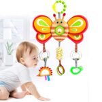 Jucarie dentitie bebelusi Fluture Zornaitoare de agatat carut patut