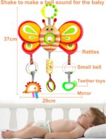 Jucarie dentitie bebelusi Fluture Zornaitoare de agatat carut patut