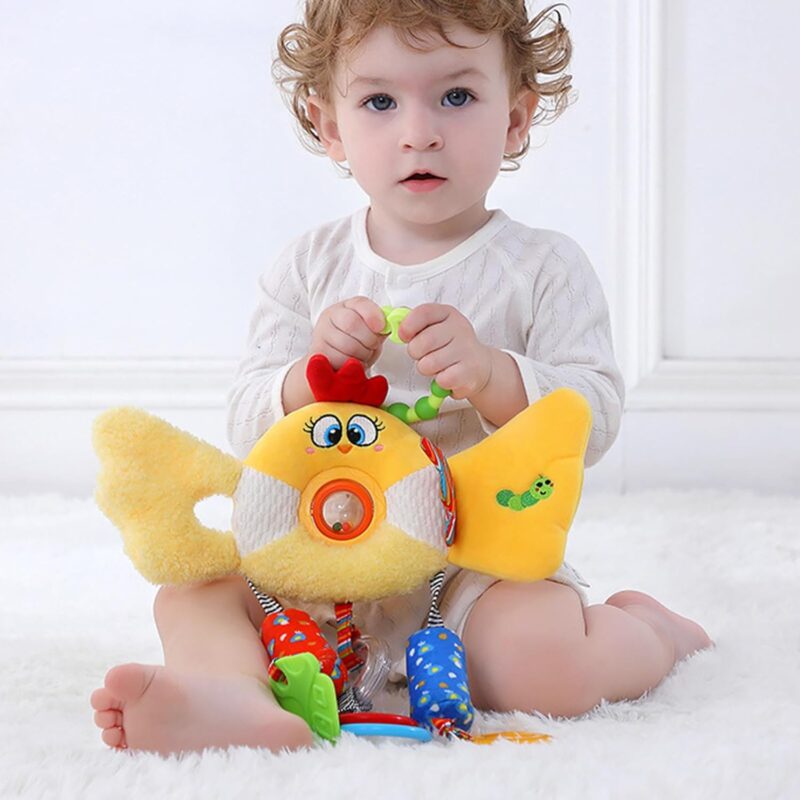 Jucarie dentitie bebelusi Puisor Zornaitoare de agatat carut patut