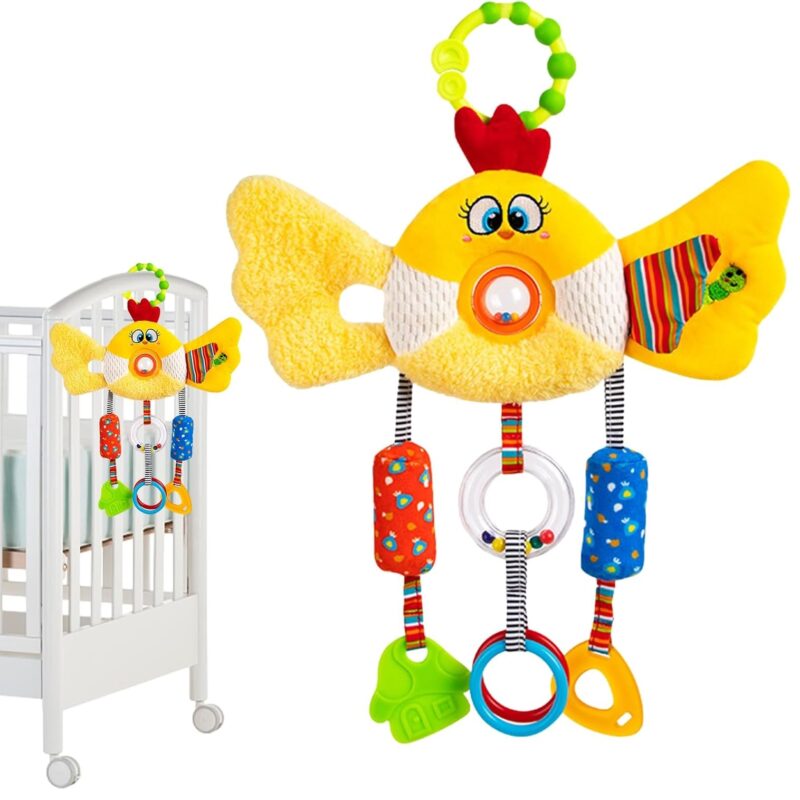 Jucarie dentitie bebelusi Puisor Zornaitoare de agatat carut patut