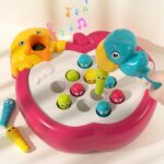 Jucarie interactiva Montessori Ciocanitoarea pescuieste viermisorii