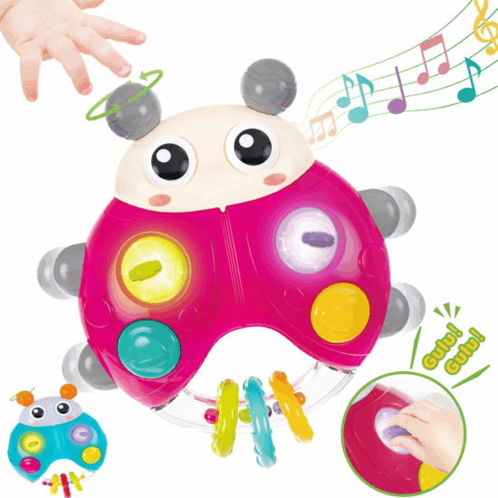 Jucarie interactiva Zornaitoare Buburuza multifunctionala lumini LED