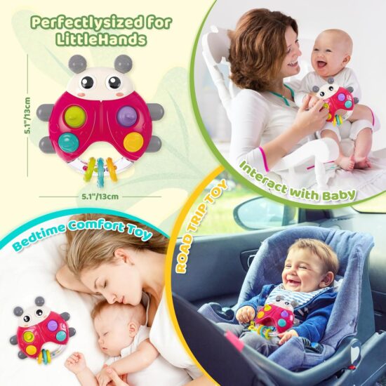 Jucarie interactiva Zornaitoare Buburuza multifunctionala lumini LED