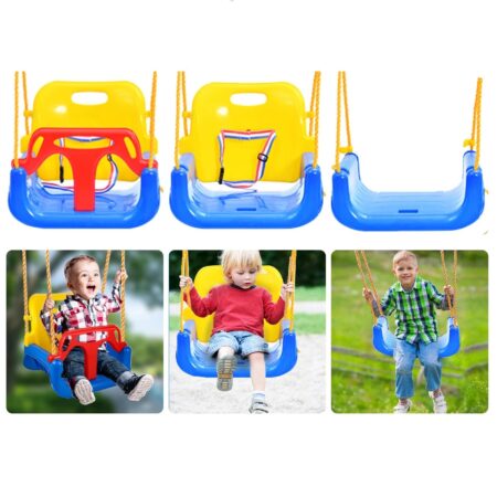 Leagan din plastic cu centura pentru copii Model detasabil 3in1