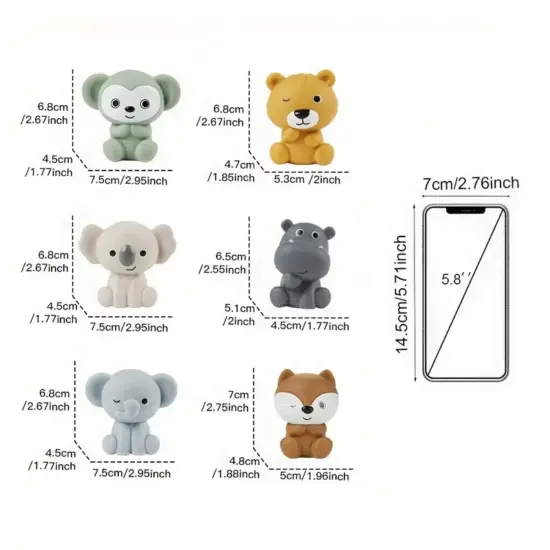 Papusi Marionete Koala pentru degete Figurine din cauciuc