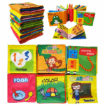 Set 6 Carti textile Jucarii senzoriale cu Animale Cifre Meserii