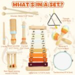 Set 7 Instrumente muzicale educative Zornaitori bebe Maracas