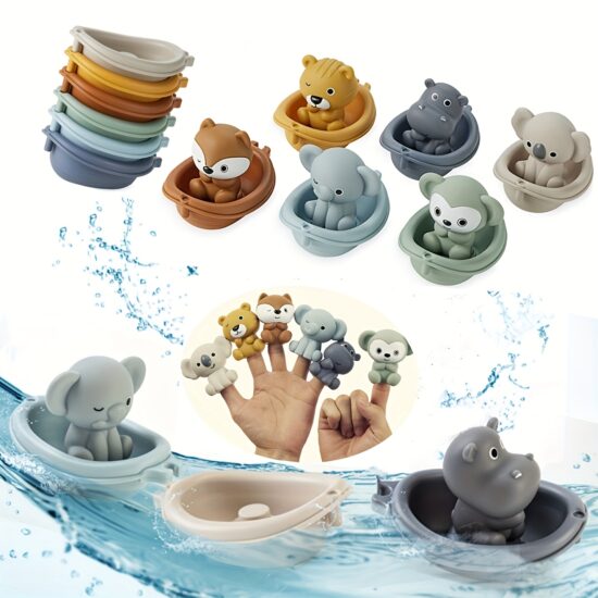 Set Jucarii Senzoriale pentru baie bebe Marionete pentru degete