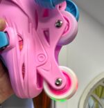 Set Role Roz cu Protectii reglabile Roti ajutatoare Frana Lumini