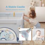 Tarc de joaca Gri Loc pentru bebelusi copii cu 60 bile colorate