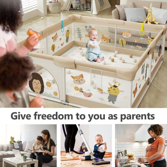 Tarc de joaca Loc pentru bebelusi copii cu 60 bile colorate