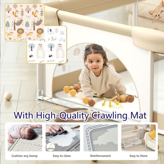 Tarc de joaca Loc pentru bebelusi copii cu 60 bile colorate