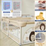 Tarc de joaca Loc pentru bebelusi copii cu 60 bile colorate