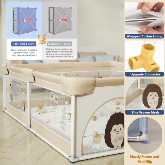 Tarc de joaca Loc pentru bebelusi copii cu 60 bile colorate