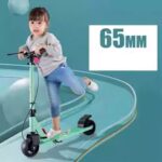 Trotineta pliabila Verde Frana de mana Spate Scooter cu Lumini