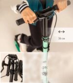 Trotineta pliabila Verde Frana de mana Spate Scooter cu Lumini