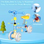 Bicicleta de echilibru cu Lumini si 4 roti pentru copii 1-3 ani