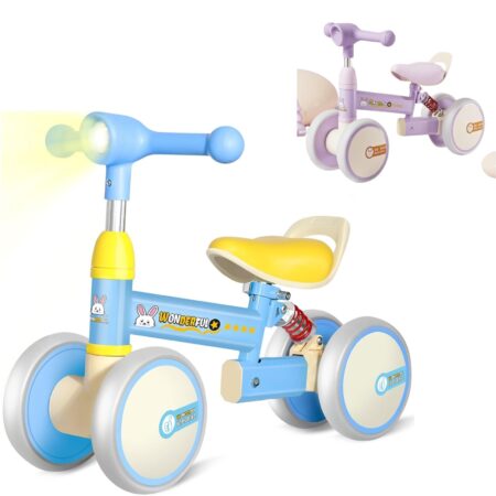 Bicicleta de echilibru cu Lumini si 4 roti pentru copii 1-3 ani