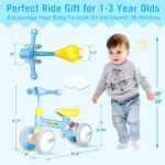 Bicicleta de echilibru cu Lumini si 4 roti pentru copii 1-3 ani