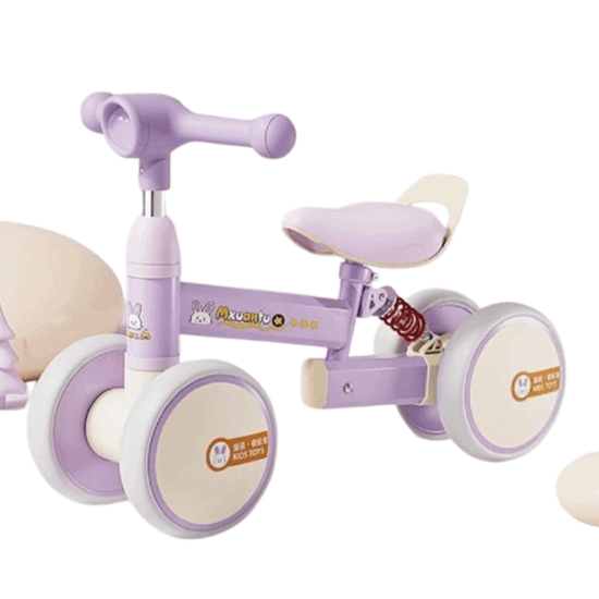 Bicicleta de echilibru cu Lumini si 4 roti pentru copii 1-3 ani