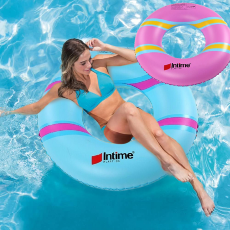 Colac Gonflabil Accesoriu de inot Intime Roz Bleu 90 cm