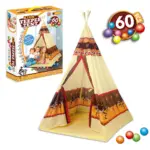 Cort copii tip Indian cu 60 bile colorate Casuta de joaca