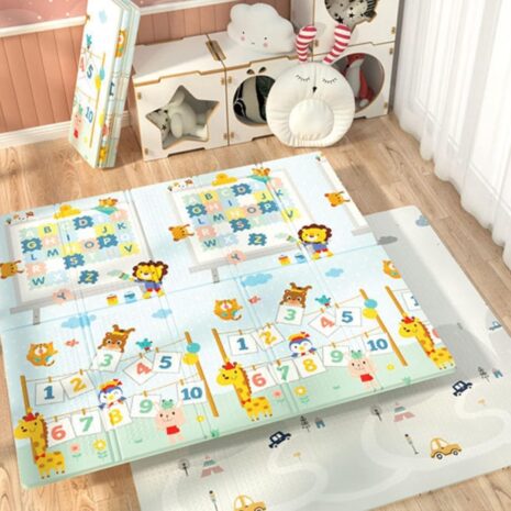 Covoras joaca copii educativ spuma 180x200 Litere-Animale Cifre