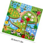 Joc Montessori Labirint Cifre Operatii cu Animale din lemn copii
