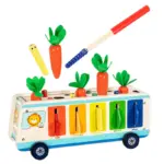 Jucarie Motrica Sortator Montessori Camionul cu gradina si Pescuit