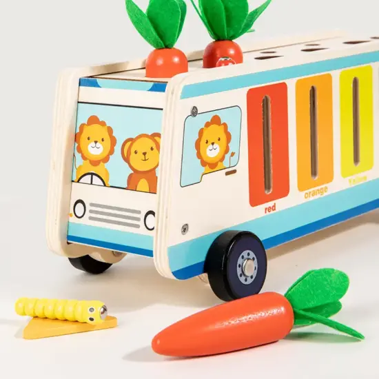 Jucarie Motrica Sortator Montessori Camionul cu gradina si Pescuit