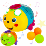 Jucarie interactiva bebe cu Aripi transparente si bilute colorate