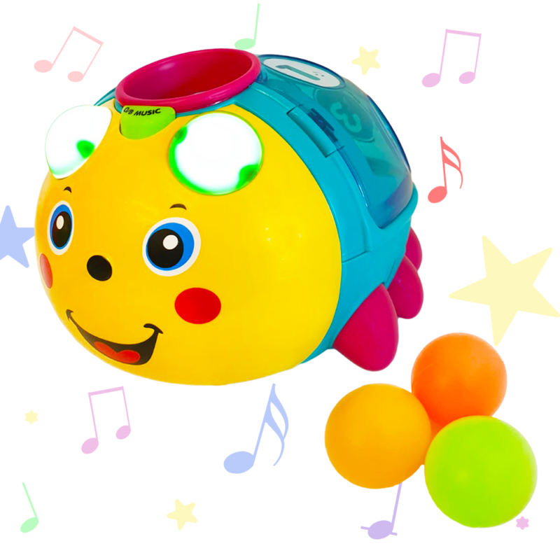 Jucarie interactiva bebe cu Aripi transparente si bilute colorate