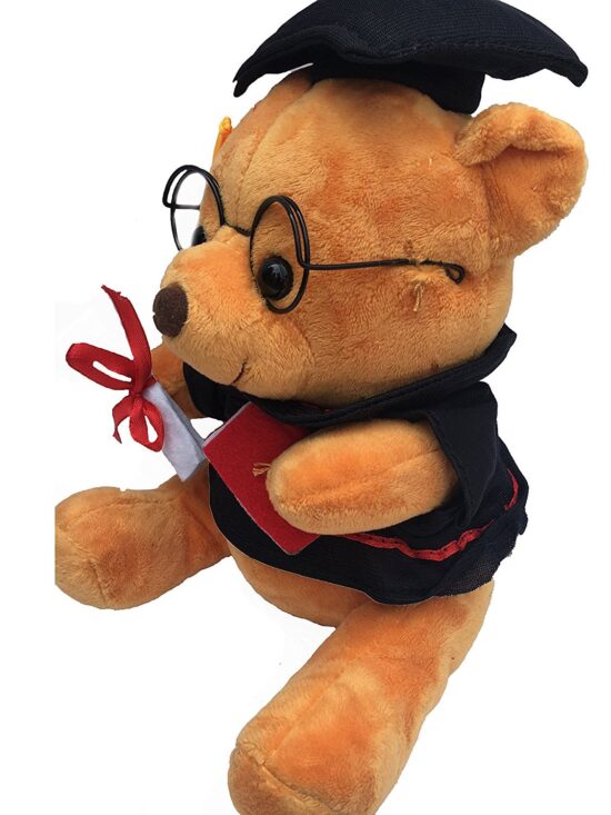 Jucarie plus Ursuletul imbracat in costum de Absolvire cu ochelari
