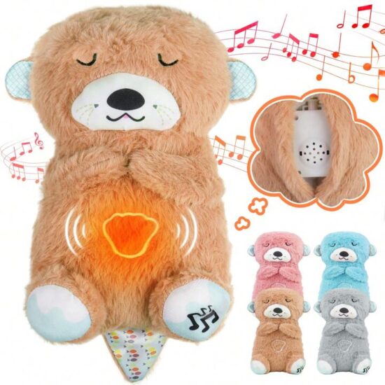 Jucarii plus Ursulet Lampa de veghe cu sunete si vibratii Respira