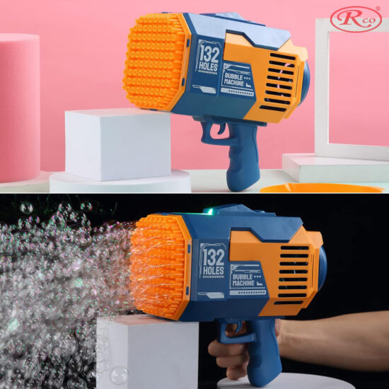 Pistol cu baloane Portocaliu Bubble Rocket 2 rezerve pentru lichid