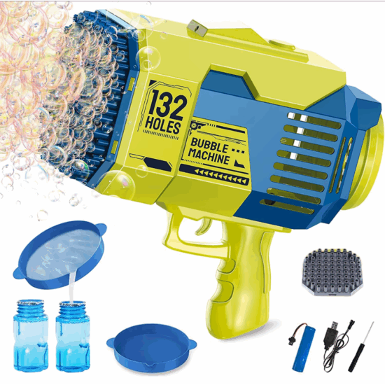 Pistol cu baloane Verde Bubble Rocket 2 rezerve pentru lichid