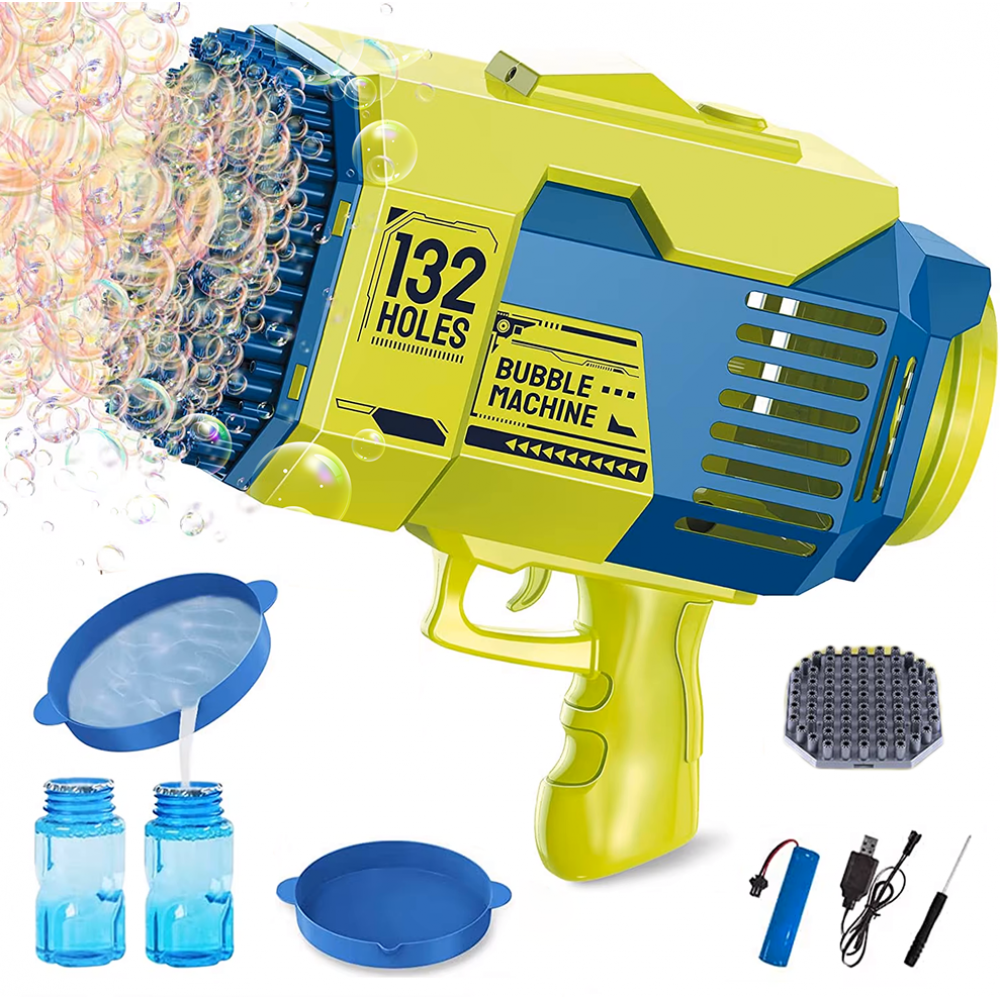 Pistol cu baloane Verde Bubble Rocket 2 rezerve pentru lichid